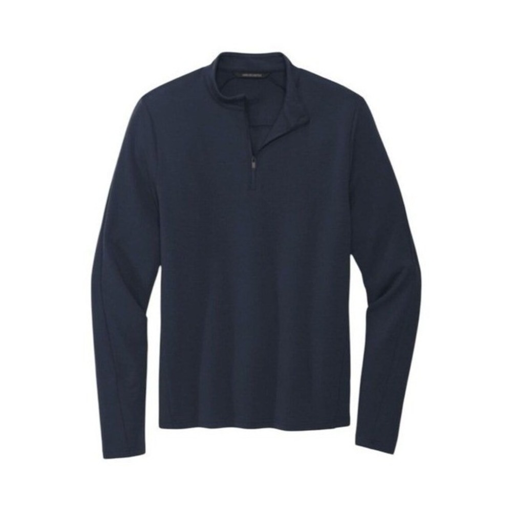 Mercer+Mettle Stretch 1/4-Zip Pullover Night Navy Nylon‎ Knit Long Sleeves L